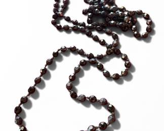 Vintage MADE IN AUSTRIA Fasted Black AUSTRIAN CRYSTAL Beaded Necklace