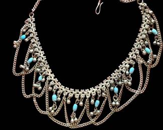 Vintage belly dance belt with matching necklace