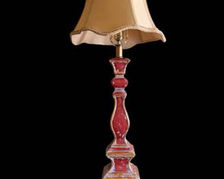 Pair of distressed lamps