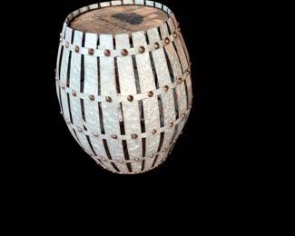 Pair of metal barrels