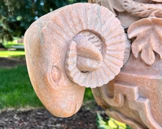 4 Stunning marble urns - approx. 3-1/2’  tall by 31” wide
