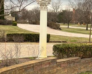 1 of 8 Concrete lamp post - approx - 7'10" tall by 10" wide -THIS IS AT A DIFFERENT LOCATION, ONLY 1 MINUTE AWAY FROM THIS WEEKENDS SALE 