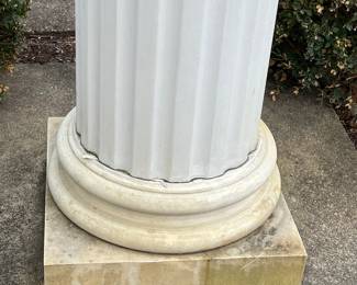1 of 8 Concrete lamp post - approx - 7'10" tall by 10" wide  -THIS IS AT A DIFFERENT LOCATION, ONLY 1 MINUTE AWAY FROM THIS WEEKENDS SALE 