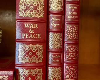 Easton Press - War & Peace, Jane Eyre, Poems of John Keats 