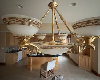 #4 -- Beautiful ceiling light - approx. 32"W by 20"H  -THIS IS AT A DIFFERENT LOCATION, ONLY 1 MINUTE AWAY FROM THIS WEEKENDS SALE 