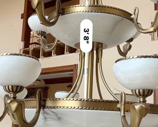 #2 -- Pair of matching 2 tier light fixture - Approx 3'6" w