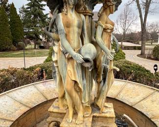 Concrete Neo Classical 4 seasons water fountain 