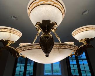 #4 -- Beautiful ceiling light - approx. 32"W by 20"H  -THIS IS AT A DIFFERENT LOCATION, ONLY 1 MINUTE AWAY FROM THIS WEEKENDS SALE 