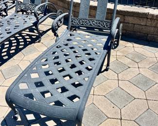 1 of 3 Metal Craft loungers 