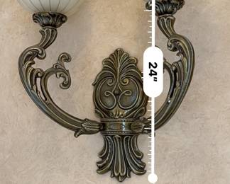#13 -- 1 of 2 Matching wall sconces - 24"t