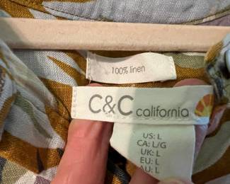 C & C California 100% linen dress - size L