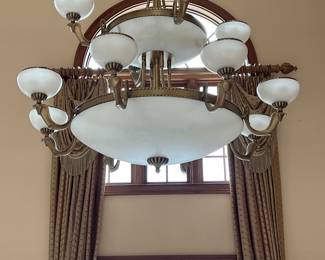 #2 -- Pair of matching light fixtures - 3'8"t X 3'6"w -THIS IS AT A DIFFERENT LOCATION, ONLY 1 MINUTE AWAY FROM THIS WEEKENDS SALE 
