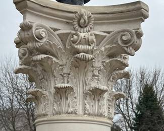 1 of 8 Concrete lamp post - approx - 7'10" tall by 10" wide  -THIS IS AT A DIFFERENT LOCATION, ONLY 1 MINUTE AWAY FROM THIS WEEKENDS SALE 