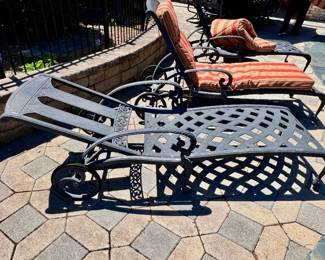 3 Metal Craft loungers 