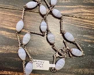 Whitney Kelly Sterling with blue Agate  necklace 