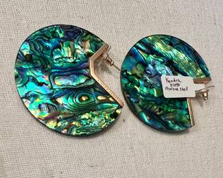 Kandra Scott Abalone shell  earrings 