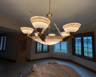 #4 -- Beautiful ceiling light - approx. 32"W by 20"H  -THIS IS AT A DIFFERENT LOCATION, ONLY 1 MINUTE AWAY FROM THIS WEEKENDS SALE 