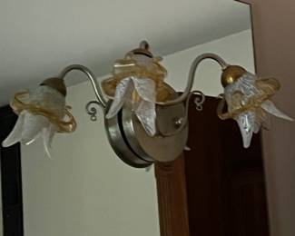 #16 -- Matching pair of Tulip wall sconces 