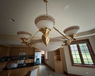 #4 -- Beautiful ceiling light - approx. 32"W by 20"H  -THIS IS AT A DIFFERENT LOCATION, ONLY 1 MINUTE AWAY FROM THIS WEEKENDS SALE 