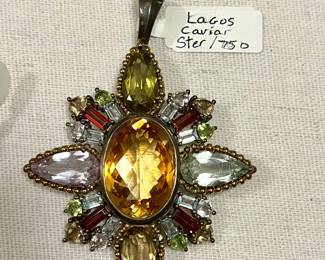 Lagos Caviar sterling pendant