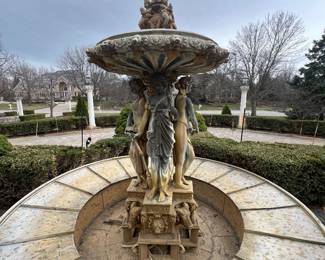 Concrete Italian Neo Classical 4 seasons water fountain  -THIS IS AT A DIFFERENT LOCATION, ONLY 1 MINUTE AWAY FROM THIS WEEKENDS SALE 