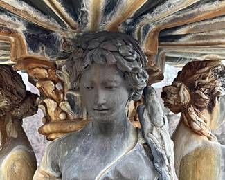 Concrete Italian Neo Classical 4 seasons water fountain  -THIS IS AT A DIFFERENT LOCATION, ONLY 1 MINUTE AWAY FROM THIS WEEKENDS SALE 