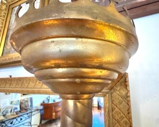 $300, Pair of Large Gothic Revival Cast Brass Barley Twist Pricket Candlesticks