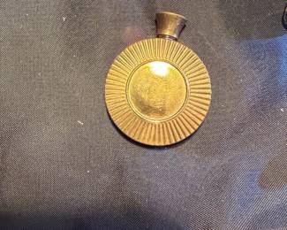 $60, Houbigant Gold Tone Mini Perfume Container Compact Case