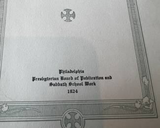 Paper Title Page — 1924 Presbyterian Board of Publication