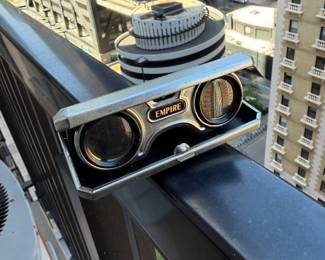 Silver-Tone Metal Empire Folding Pocket Binoculars