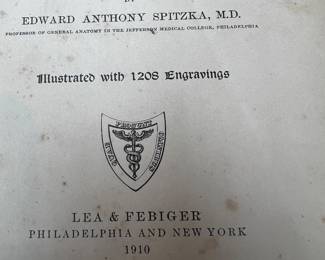 1910 Gray's Anatomy 18th Ed. by Edward A. Spitzka, Lea & Febiger