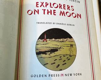 Hergé 1960 Golden Press 1st US Edition — Explorers on the Moon
