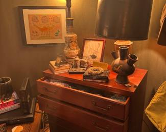 Cherry Wood Chest of Drawers, American Colonial Revival Style