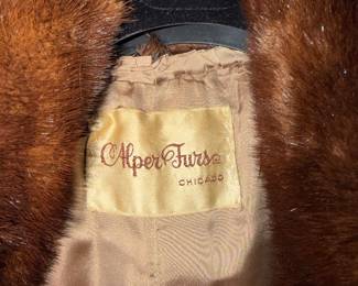 $350, Alper Furs Chicago -Mahogany Mink Fur Coat