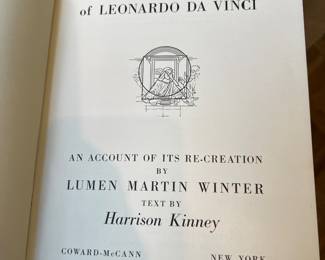 $50, The Last Supper of Leonardo da Vinci Lumen Martin Winter 1953 Hardcover Art History Book