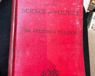Sir Frederick Pollock History of the Science of Politics Red Cloth Book