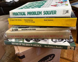 Lot of Six History and Reference Hardcover and Paperback Books