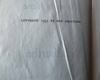 $20, Siddhartha Hermann Hesse New Directions Paperback 1951 Edition Literary Fiction Book