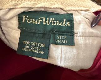 Maroon Cotton Button-Up Garment by Four Winds