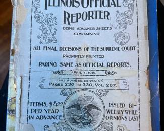 1915 Illinois Official Reporter Supreme Court Advance Sheets Vol. 267