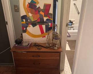 $150, Vintage Estève Exhibition Poster Abstract Art Print Galerie Claude Bernard 1977 Paris Modern Art Lithograph