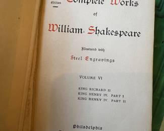 William Shakespeare Complete Works Volume VI Steel Engravings Book