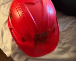 Red Plastic 'The New Chicago Stadium' Commemorative Construction Hard Hat