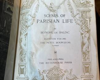 $75 (set 3), Honoré de Balzac Scenes of Parisian Life Volumes 10,11, 6 George Barrie’s Sons Illustrated Set 