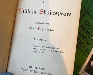 David McKay William Shakespeare Volume V Steel Engravings Book