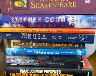 Mixed Fiction and Non-Fiction Book Lot including Shakespeare and Asimov