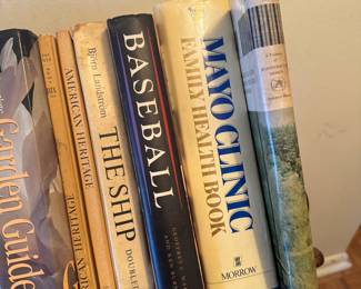 Lot of Hardcover Books including Ken Burns Baseball and The Ship
