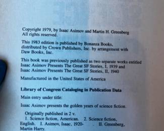 Isaac Asimov Presents The Golden Years of Science Fiction, 1983 Edition
