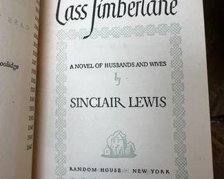 $40, Cass Timberlane Sinclair Lewis 1945 Random House Hardcover Second Printing Book