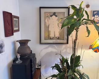 Framed Color Print — Standing Child in Pierrot Costume